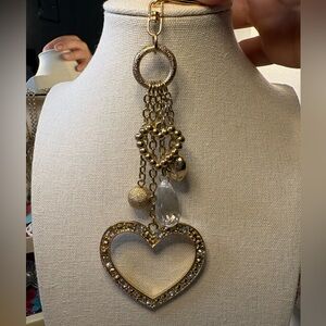 Gold Hearts Purse Charm